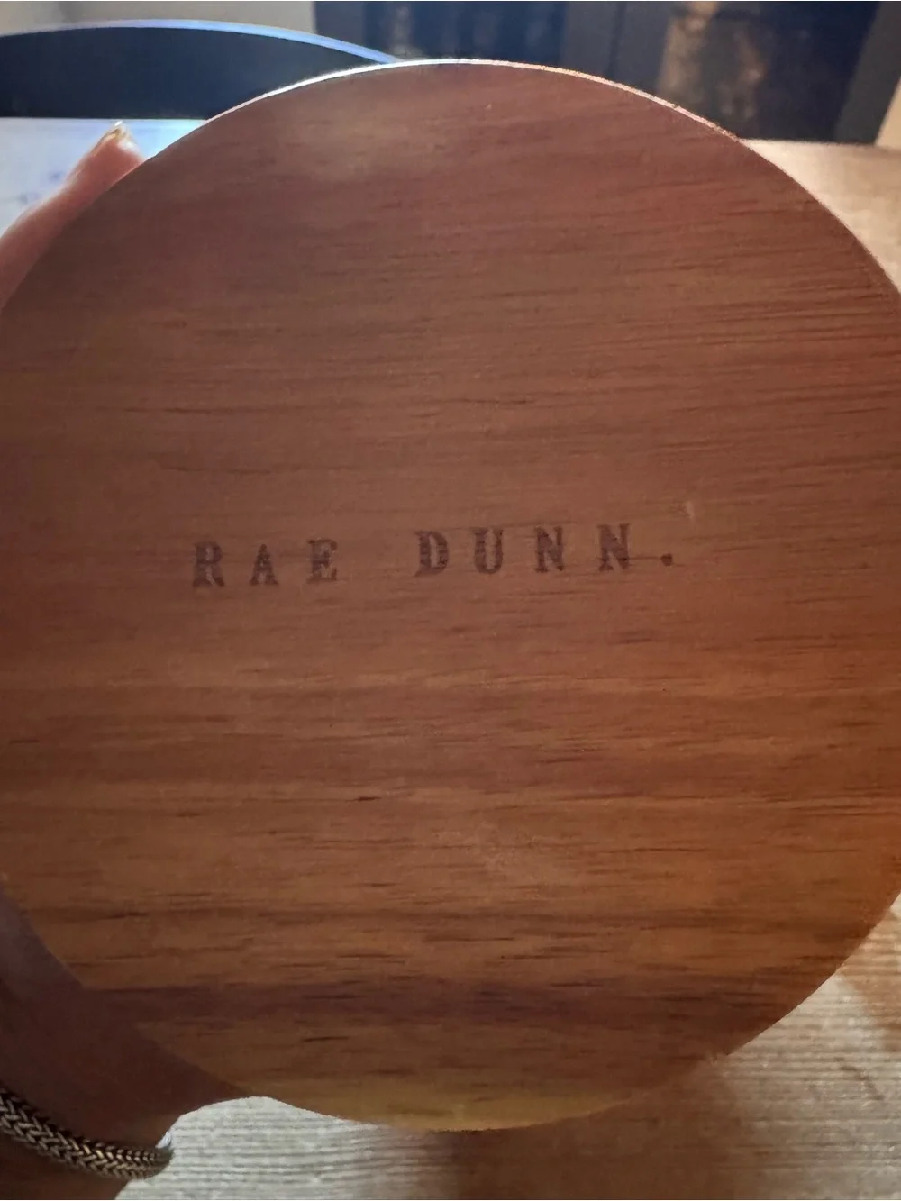 Rae Dunn Black Coffee Canister with Wooden Lid